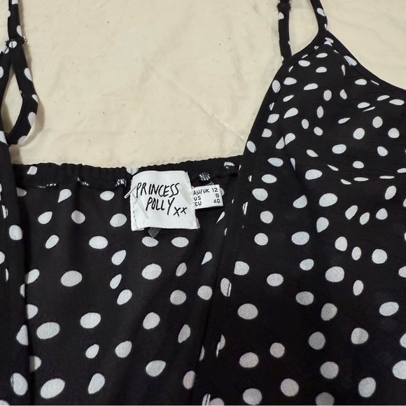 Princess Polly Her Jewel Polka Dot Mini Wrap Tie Dress Women’s Size 8 - Picture 9 of 12